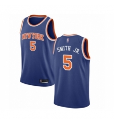 Youth New York Knicks #5 Dennis Smith Jr. Swingman Royal Blue Basketball Jersey - Icon Edition