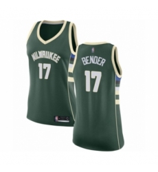 Women's Milwaukee Bucks #17 Dragan Bender Swingman Green Basketball Jersey - Icon Edition