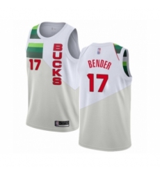 Women's Milwaukee Bucks #17 Dragan Bender White Swingman Jersey - Earned Edition