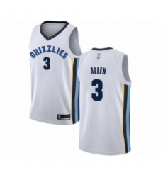 Men's Memphis Grizzlies #3 Grayson Allen Authentic White Basketball Jersey - Association Edition