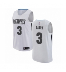 Men's Memphis Grizzlies #3 Grayson Allen Authentic White Basketball Jersey - City Edition