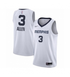 Men's Memphis Grizzlies #3 Grayson Allen Authentic White Finished Basketball Jersey - Association Edition