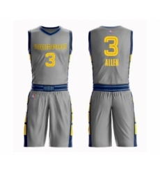Men's Memphis Grizzlies #3 Grayson Allen Swingman Gray Basketball Suit Jersey - City Edition