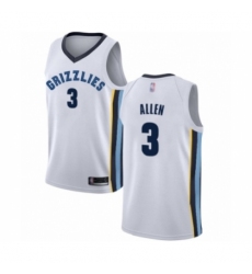 Women's Memphis Grizzlies #3 Grayson Allen Authentic White Basketball Jersey - Association Edition