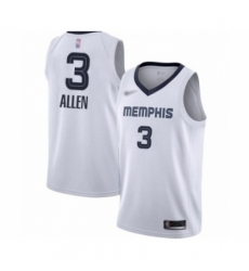 Women's Memphis Grizzlies #3 Grayson Allen Swingman White Finished Basketball Jersey - Association Edition