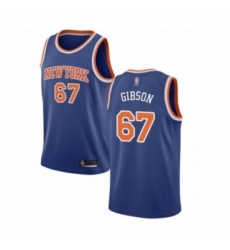 Youth New York Knicks #67 Taj Gibson Swingman Royal Blue Basketball Jersey - Icon Edition