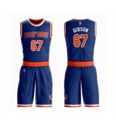 Youth New York Knicks #67 Taj Gibson Swingman Royal Blue Basketball Suit Jersey - Icon Edition