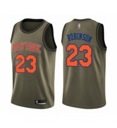 Men's New York Knicks #23 Mitchell Robinson Swingman Green Salute to Service Basketball Jersey
