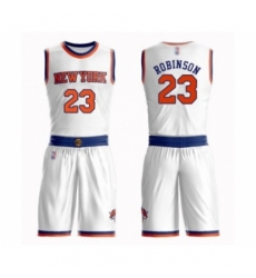 Men's New York Knicks #23 Mitchell Robinson Swingman White Basketball Suit Jersey - Association Edition