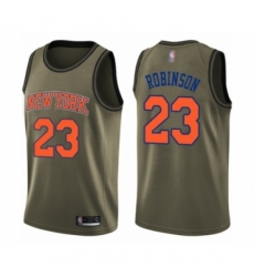 Youth New York Knicks #23 Mitchell Robinson Swingman Green Salute to Service Basketball Jersey