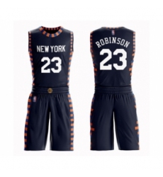 Youth New York Knicks #23 Mitchell Robinson Swingman Navy Blue Basketball Suit Jersey - City Edition