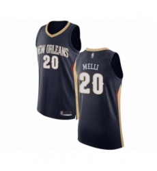 Men's New Orleans Pelicans #20 Nicolo Melli Authentic Navy Blue Basketball Jersey - Icon Edition