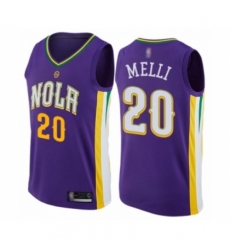 Men's New Orleans Pelicans #20 Nicolo Melli Authentic Purple Basketball Jersey - City Edition