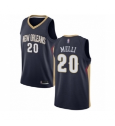 Women's New Orleans Pelicans #20 Nicolo Melli Swingman Navy Blue Basketball Jersey - Icon Edition