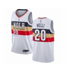 Women's New Orleans Pelicans #20 Nicolo Melli White Swingman Jersey - Earned Edition