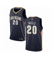 Youth New Orleans Pelicans #20 Nicolo Melli Swingman Navy Blue Basketball Jersey - Icon Edition