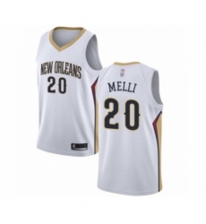 Youth New Orleans Pelicans #20 Nicolo Melli Swingman White Basketball Jersey - Association Edition