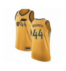 Men's Utah Jazz #44 Bojan Bogdanovic Authentic Gold Basketball Jersey Statement Edition