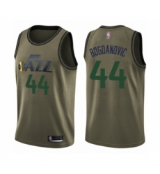 Men's Utah Jazz #44 Bojan Bogdanovic Swingman Green Salute to Service Basketball Jersey