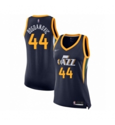 Women's Utah Jazz #44 Bojan Bogdanovic Swingman Navy Blue Basketball Jersey - Icon Edition