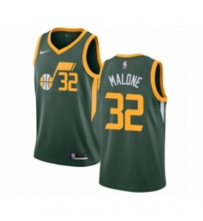 Men's Nike Utah Jazz #32 Karl Malone Green Swingman Jersey - Earned Edition