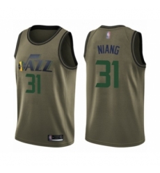 Men's Utah Jazz #31 Georges Niang Swingman Green Salute to Service Basketball Jersey