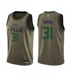 Youth Utah Jazz #31 Georges Niang Swingman Green Salute to Service Basketball Jersey