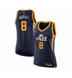 Women's Utah Jazz #8 Emmanuel Mudiay Swingman Navy Blue Basketball Jersey - Icon Edition