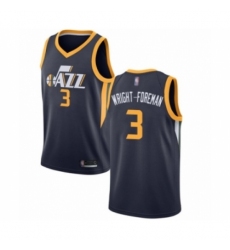 Youth Utah Jazz #3 Justin Wright-Foreman Swingman Navy Blue Basketball Jersey - Icon Edition