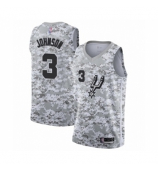 Men's San Antonio Spurs #3 Keldon Johnson White Swingman Jersey - Earned Edition