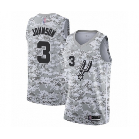 Men's San Antonio Spurs #3 Keldon Johnson White Swingman Jersey - Earned Edition Men's San Antonio Spurs #3 Keldon Johnson White Swingman Jersey - Earned Edition