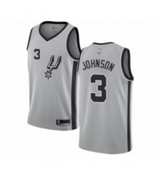 Women's San Antonio Spurs #3 Keldon Johnson Swingman Silver Basketball Jersey Statement Edition