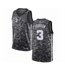 Youth San Antonio Spurs #3 Keldon Johnson Swingman Camo Basketball Jersey - City Edition