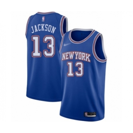 Youth New York Knicks #13 Mark Jackson Swingman Blue Basketball Jersey - Statement Edition Youth New York Knicks #13 Mark Jackson Swingman Blue Basketball Jersey - Statement Edition