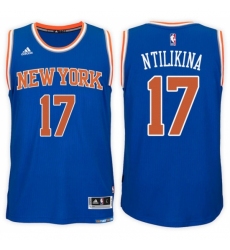 New York Knicks #17 Frank Ntilikina Road Blue New Swingman Stitched NBA Jersey