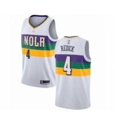Men's New Orleans Pelicans #4 JJ Redick Authentic White Basketball Jersey - City Edition