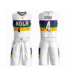 Women's New Orleans Pelicans #4 JJ Redick Swingman White Basketball Suit Jersey - City Edition