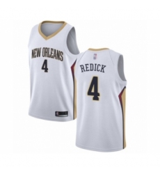 Youth New Orleans Pelicans #4 JJ Redick Swingman White Basketball Jersey - Association Edition