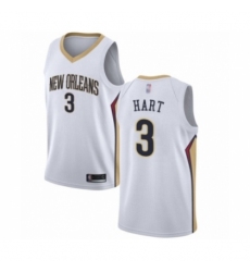 Men's New Orleans Pelicans #3 Josh Hart Authentic White Basketball Jersey - Association Edition