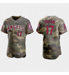 Men's Los Angeles Angels #17 Shohei Ohtani Nike 2021 Armed Forces Day Authentic MLB Jersey -Camo