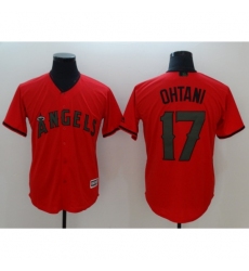 Men's Los Angeles Angels of Anaheim #17 Shohei Ohtani Red Commemorative Edition Jersey