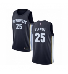Women's Memphis Grizzlies #25 Miles Plumlee Authentic Navy Blue Basketball Jersey - Icon Edition
