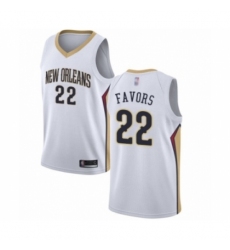 Youth New Orleans Pelicans #22 Derrick Favors Swingman White Basketball Jersey - Association Edition