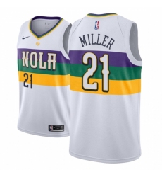 Men NBA 2018-19 New Orleans Pelicans #21 Darius Miller City Edition White Jersey