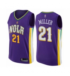 Men's New Orleans Pelicans #21 Darius Miller Authentic Purple Basketball Jersey - City Edition