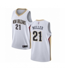 Youth New Orleans Pelicans #21 Darius Miller Swingman White Basketball Jersey - Association Edition