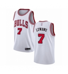 Men's Chicago Bulls #7 Timothe Luwawu Authentic White Basketball Jersey - Association Edition