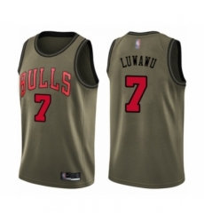 Men's Chicago Bulls #7 Timothe Luwawu Swingman Green Salute to Service Basketball Jersey