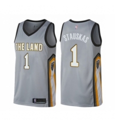 Women's Cleveland Cavaliers #1 Nik Stauskas Swingman Gray Basketball Jersey - City Edition