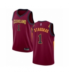 Youth Cleveland Cavaliers #1 Nik Stauskas Swingman Maroon Basketball Jersey - Icon Edition